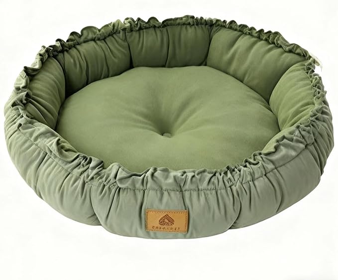 AYONS Pet Pad for Cats & Small Dogs - Deep Gray & Dark Green, S/M/L Sizes, Soft Comfortable Sleeping Cushion, Non-Slip Bottom Rest Bed, Washable Indoor Cuddle Mat