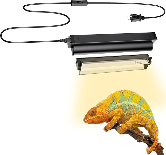 T5 UVB Reptile Lighting Fixture, UVB Light for Reptiles, 39W 5.0 UVB Lighting Combo Kit for Desert & Tropical Reptiles (Lizard, Bearded Dragon, Tortoise), 34INCH
