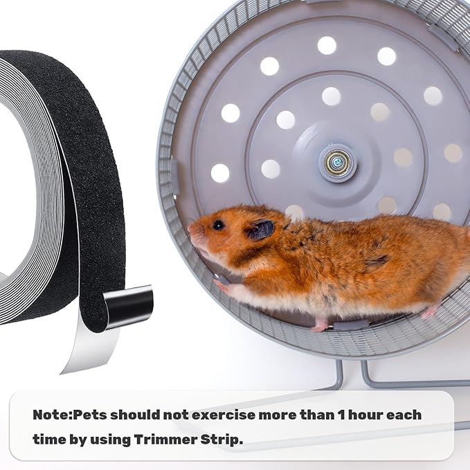 Anti Slip Traction Tape for Small Pet Exercise, 2 Pack 16.4 ft Sandy Trimmer Strip Wheel Hamster Running Glider Exercise Wheel Flying Saucer Exercises Wheeles for Dog Squirrel Chinchilla Guinea Pig