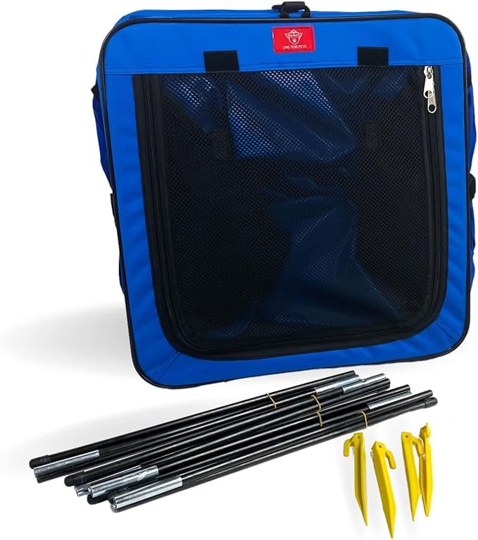 One for Pets The Indoor/Outdoor Cat Enclosure, Cat Playpen - 48" x 18" x 18" (Blue)