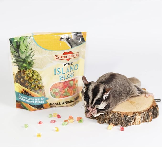 Island Blend Treat (18 lb.) - Healthy Natural Dried Diced Fruit Treat - Pineapple & Papaya - Sugar Gliders, Rats, Chinchillas, Ferrets, Parrots, Hamsters, Squirrels, Hedgehogs, Guinea Pigs, Small Pets
