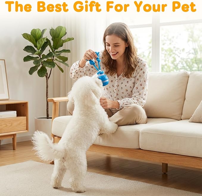 Interactive Dog Toys,Upgraded Motion Activated Rolling Dog Ball Toy for Small/Medium Dogs,Smart Automatic Rolling Toy with USB Rechargeable,Interactive Dog Balls(Orange)