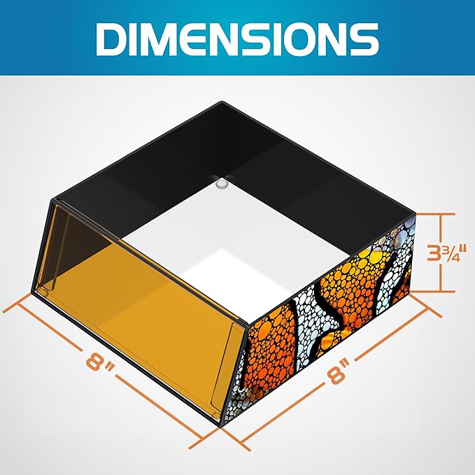 Flipper Ultra Clear Aquarium Top Down Underwater Viewer with Removable Orange Filter for Coral and Fish Observation - Aquarium Filter with Unique Artwork Box - Ideal for Color Coral and Reef Pictures