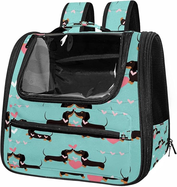 Love Dog Cat Backpack Carrier, Large Pet Backpack for Medium Small Dog Cat Puppy Kitty Bunny