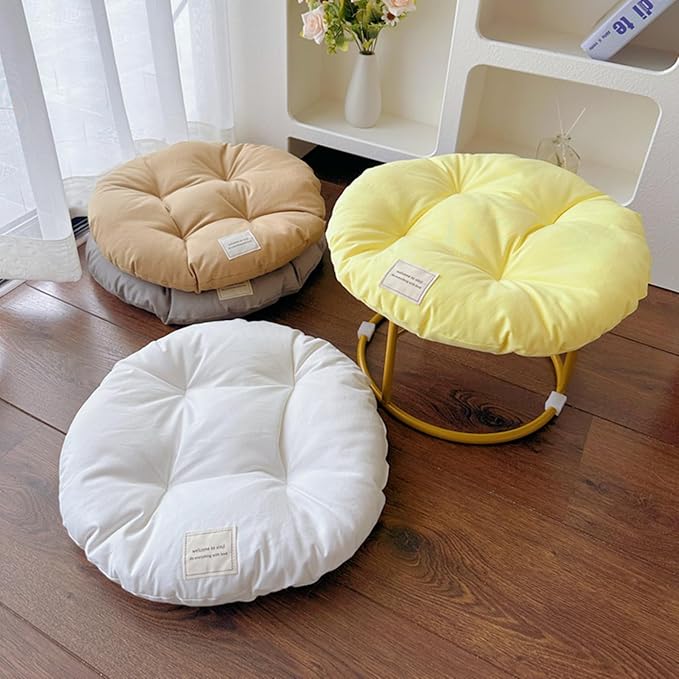 SHENGOCASE 2-Pack 16" Round Soft Cat Kneading Pillow Cushion Bed for Dog House Perch, Cushion Pad Padding (White)