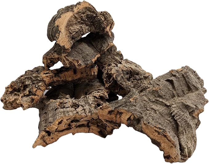 DBDPet Virgin Reptile Cork Bark- Assorted Pieces (Rounds, Half Rounds, and Flats by Weight) for Reptiles, Amphibians, Orchids, Frogs, Terrariums and More! (1lb of Assorted Pieces)