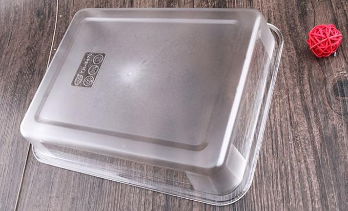 OMEM Reptile Drinking Tray - Large Water Dish Plastics Plate for Turtles, Small Reptiles, Ball Pythons, Lizards, and Snake Cages Bowl (S=27x21x4.7cm, White)