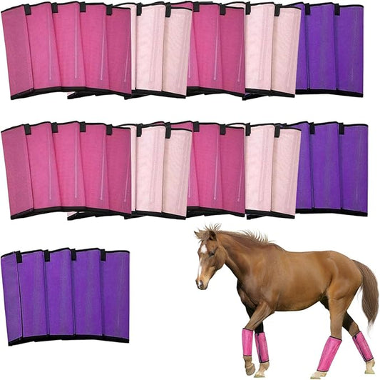Loose Fitting Horse Fly Boots, Breathable Mesh Boots Protective Horse Leg Wraps, Horse Leggings for Preventing Flies and Mosquitoes Bites-Reduces Leg Fatigue