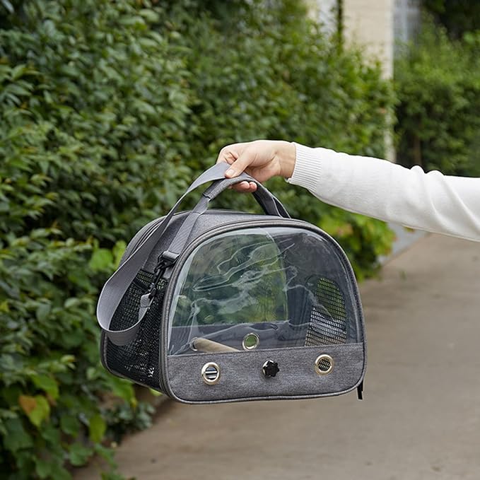 Travel Use Bird Carriers Bag Cage with Ventilation Holes and Perch for Avians Pet Ventilated Bird Transport Ventilated Small Pet Travel Carriers
