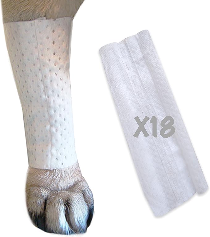 Protective Sleeve Tubular Cover - Bandages - for Dogs Cats and Other Pets First Aid Wound Care Comfortable Non-Adhesive Breathable & Water Resistant 18 Strips (yields 36-54 Covers)-(XX-Small)