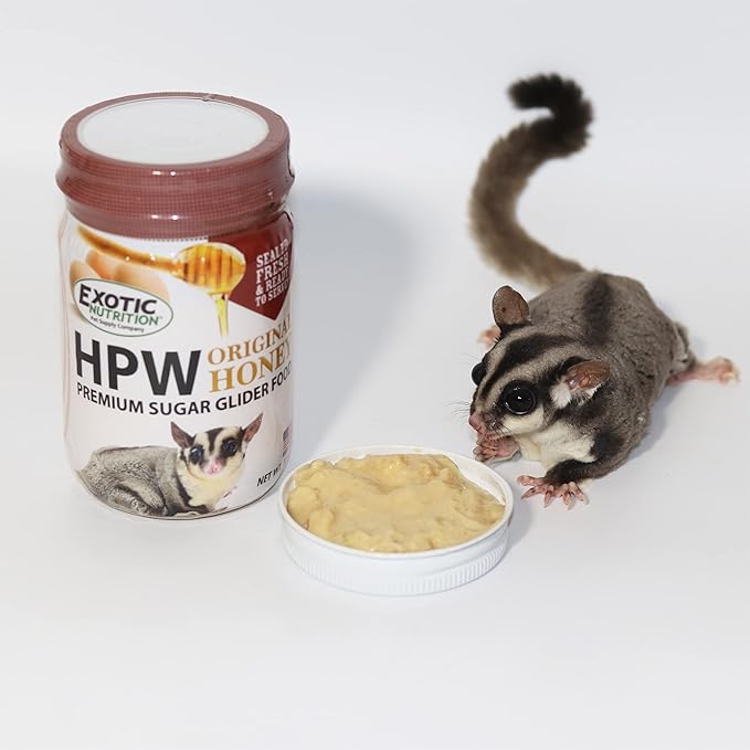 Exotic Nutrition Sugar Glider HPW Diet Jar - High Protein Healthy Natural No Mess Food for Sugar Gliders - High Protein Wombaroo Diet (Combo)