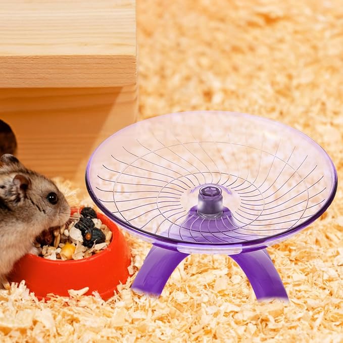 POPETPOP Silent Hamster Running Wheel 7 Inch Exercise Toy for Hamsters Gerbils Mice Hedgehogs Squirrels Quiet Fitness Wheel for Small Pets