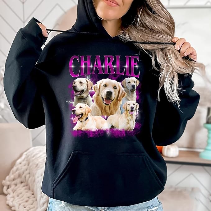 NAZENTI Personalized Dog Mom Sweatshirt, Custom Design Your Own Shirt From Photo, Custom Dog Mom Shirt, Pet Lover Gifts