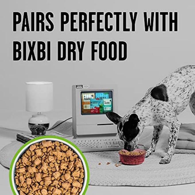 BIXBI Rawbble Freeze Dried Dog Food, Pork Recipe, 12 oz - 97% Meat and Organs, No Fillers - Pantry-Friendly Raw Dog Food for Meal, Treat or Food Topper - USA Made in Small Batches