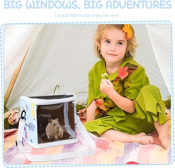 Portable Bird Carry Bag Bird Carriers with Water Feeder and Ventilation Systems Travel Accessories for Small Animals