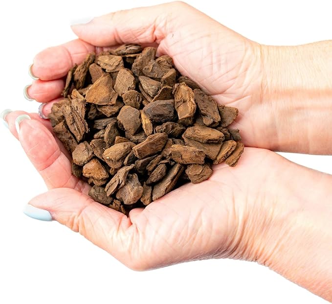 GARDENERA New Zealand Pinus Radiata Bark - 10 Quart - Organic Hand Mixed New Zealand Orchiata Pine Bark for Orchids - Medium Chips 9-12mm - (2 Bags of 5 Quart)