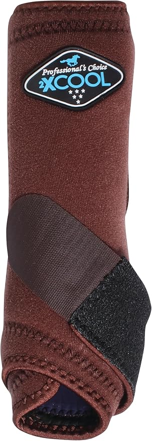 Professional's Choice 2XCOOL Sports Medicine Horse Boots | Protective & Breathable Design for Ultimate Comfort, Durability & Cooling in Active Horses | 2 Pack Large Chocolate