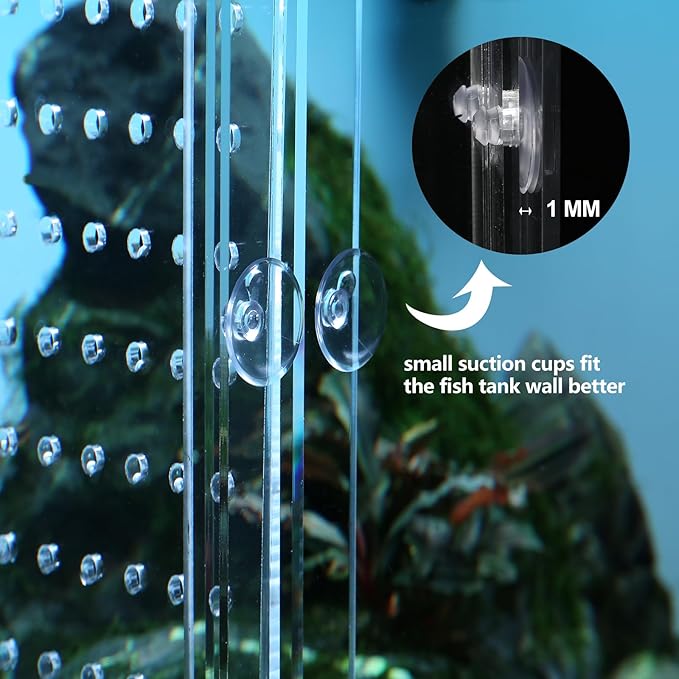 Aquarium Divider Clear 10/15/20 Gallon Fish Tank Divider with Suction Cups (15/20 Gallon)