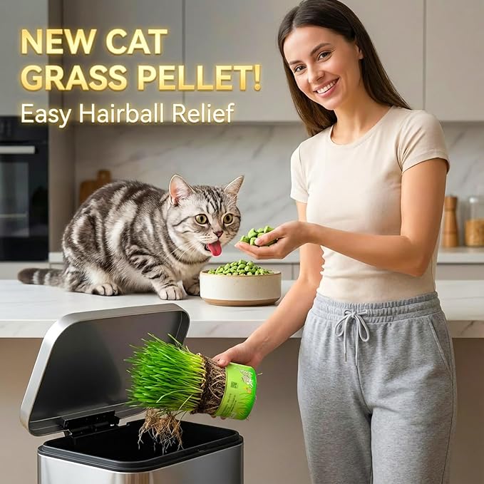 250g/8.82oz Cat Toy Cats Grass Treats, Fish Oil Kitten Grass Catnip Stick for Hairball Removal Teeth Cleaning Cats Edible Freeze Dried Kitty Lickable Chew Dental Snack for Indoor Kitty Food
