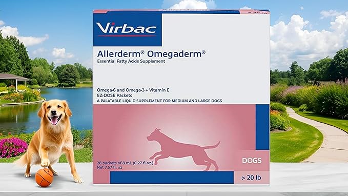 Virbac Allerderm Omegaderm EZ-Dose Packets for Medium & Large Dogs 28 Count