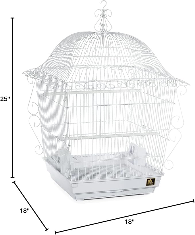 Maykoosh Nordic Haven Scrollwork Bird Cage with Intricate Design, Durable Metal Construction, Spacious Interior