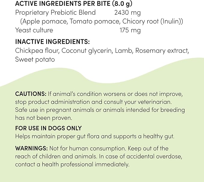 CRUMPS NATURALS Gutsy-Balance Bites 4.6oz/130g, Dog Treats, Supplements