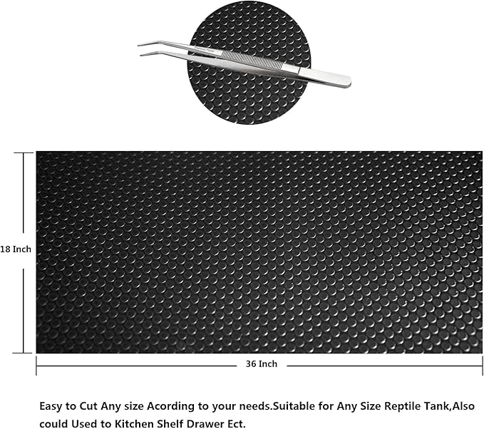 Reptile Substrate Mat Terrarium Liner 2PCS 36 * 18 inch, Bearded Dragon Tank Accessories Reptile Tank Carpet Bedding Non-Adhesive for Leopard Gecko Snake, Lizard and Tortoise