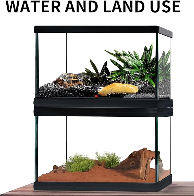 Reptile Glass Terrarium Tank 12"*8"*6",Small Cage Full View with Top Screen Ventilation Habitat Enclosure for Tarantula,Frog,Gecko,Insects,Spiders,Snakes,Hermit Crab,Turtle,Ball Python