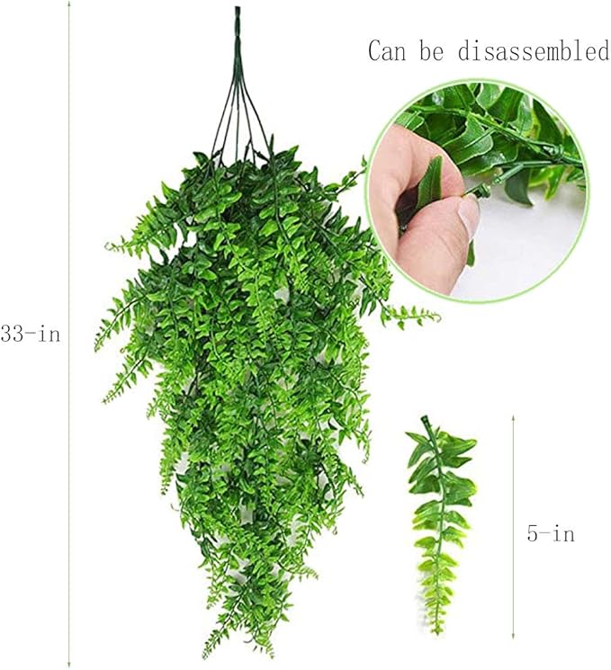 PINVNBY Vines for Reptile Tank,Reptiles Plants for Habitat,Bearded Dragon Hanging Plant Decoration Artificial Leaves Accessories Lizard Natural Seagrass Hammock for Chameleon Geckos Snake