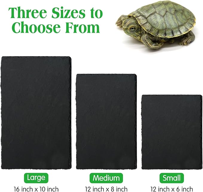 Tfwadmx Reptile Basking Platform Large Tortoise Feeding Bathing Area Turtle Original Rock Plate Grinding Nails Resting Terrace Habitat Decor for Amphibian Reptile Bearded Dragon Chameleon Snake