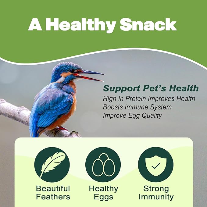 Dried Mealworms - 5 LBS - 100% Natural Non-GMO High Protein - Bulk Mealworms for Wild Birds, Chickens, Pet Treats & Reptile Food