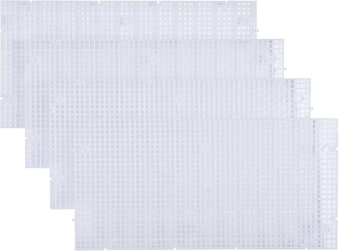ALEGI Aquarium Grid Isolate Board Divider Fish Tank Bottom Black Filter Tray Plastic Crate (4pcs)