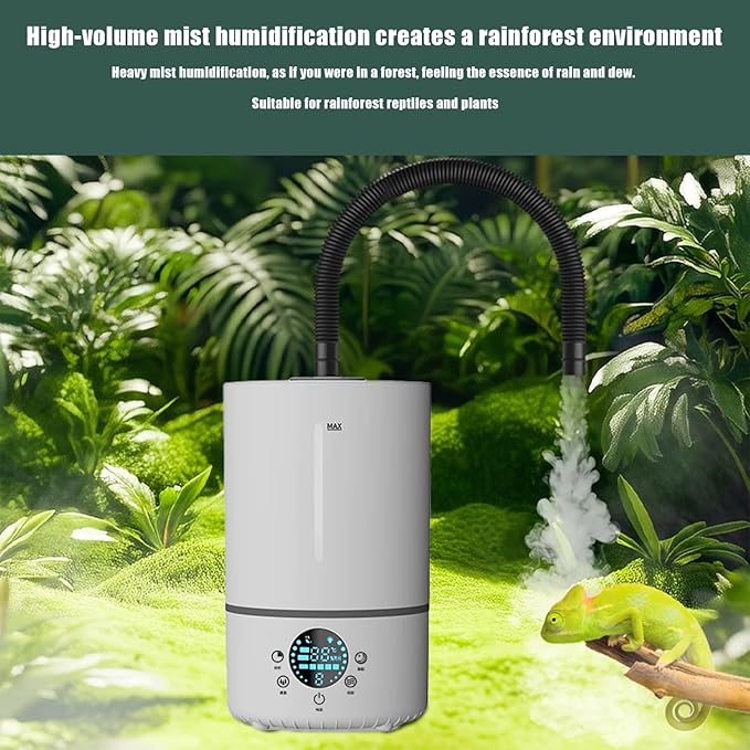 Humidifier for plants, Reptile fogger,4L,Dual Tank Mode & Dual Probes with Constant Humidity Setting,35H Runtime, Remote Control, for Reptile Terrariums & Indoor Houseplants
