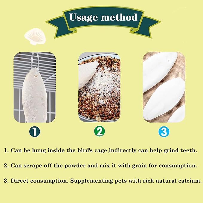 Bird Cuttlebone for Parakeets Cuttlebone for Birds - 100% Natural Cuttlefish Bone Bulk Chew Toy Bird Bites Calcium Stone for Canaries Tortoises,Snails,Reptiles,Parrots,Cockatiel
