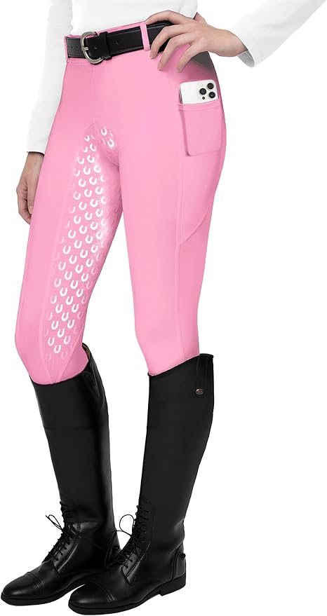 FitsT4 Sports Women's Full Seat Riding Tights Active Silicon Grip Horse Riding Tights Equestrian Breeches