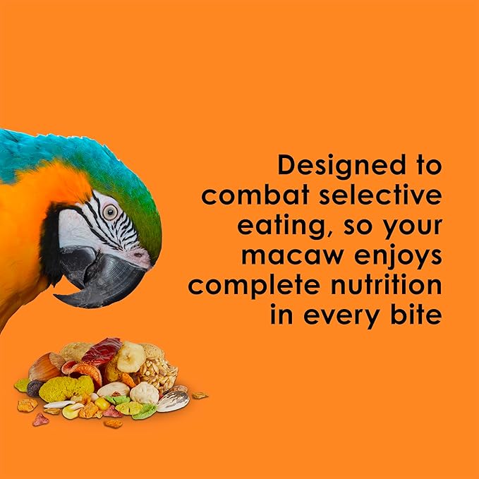 Kaytee Fiesta Macaw Food, Nutritious and Fun Blend, Supports Skin, Feather, Digestion, Brain and Heart Health, 4.5 pounds