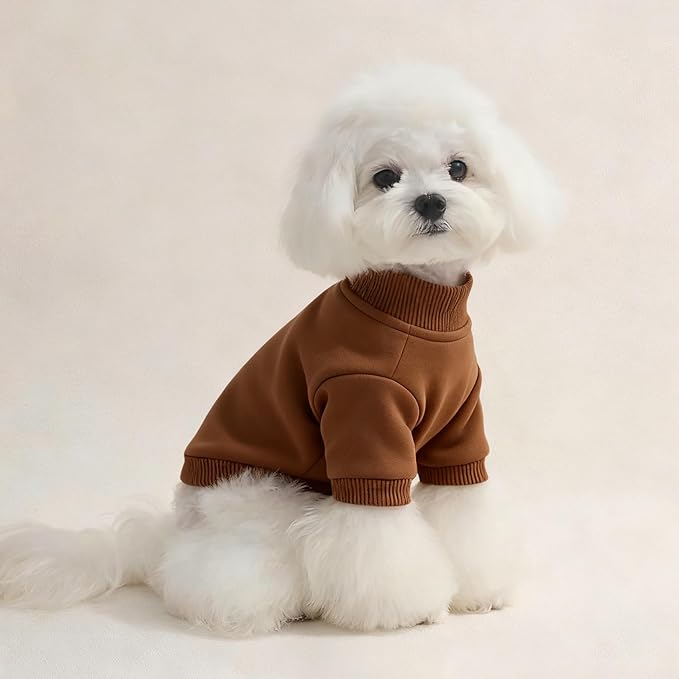 Custom Dog Hoodie, Personalized Sweatshirt with Photo Text Name Logo, Customized Hooded Sweater for Small Medium Large Dogs & Cats (Coffee, XXX-Large)