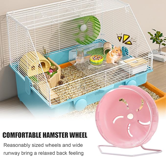 Doefo Silent Hamster Wheel 6 Inch - Quiet Hamster Wheel Dwarf Hamster Toys | Hamster Exercise Wheels Small Animal Toys, Exercise Wheel for Hamsters, Gerbils, Mice, Hedgehog