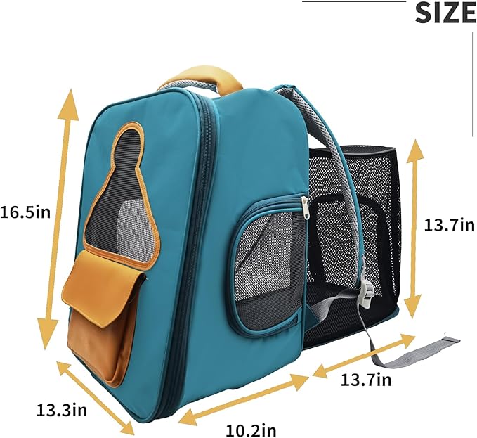 Cat Backpack Carrier,Soft Cats Carrier with Breathable Mesh,Pet Carrier for Small Dog Up to 16lbs,Dog Carrier Backpack,Durable Oxford Fabric for Outdoor&Travel