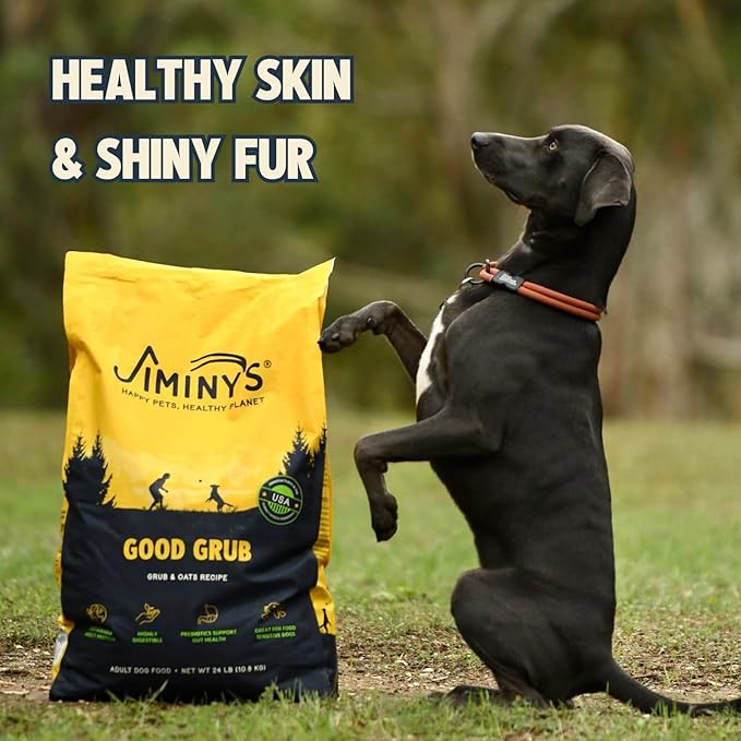 Jiminy's Good Grub Dry Dog Food, Hypoallergenic, Healthy Skin and Coat, Improved Oral Health, Made in USA, 3.5lb Bag (Pack of 1)