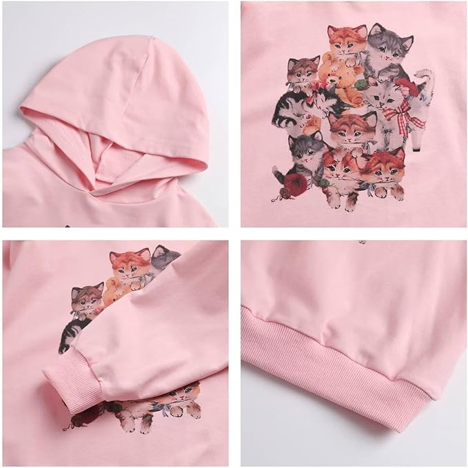 WELAKEN Sweatshirts for Girls Toddler & Kids II Little Girl's Pullover Tops Sweaters & Hoodies
