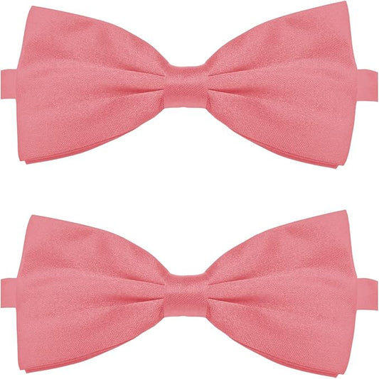 KOOLMOX Dog Bow Ties Pink, Adjustable Dog Collar Bow Tie for Medium and Large Dogs Cats Pets Wedding Birthday Graduation Holiday Homecoming Costumes Grooming, 2-Pack