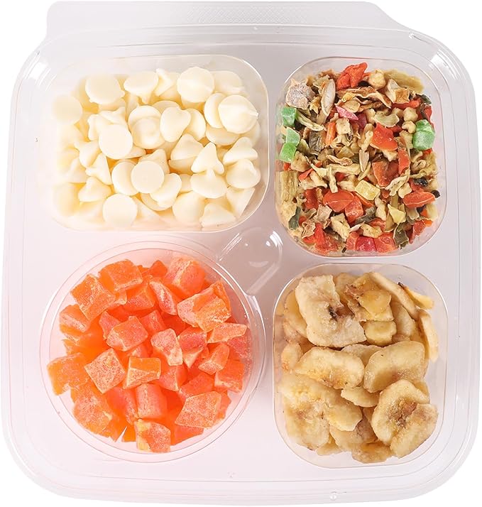 Exotic Nutrition Sugar Glider Treat Variety Pack (9.5 oz.) - Healthy Natural Sugar Glider Treat Assortment - Yogu Drops, Mango, Garden Fresh Re-Hydrate, and Banana - Sampler Variety Value Package