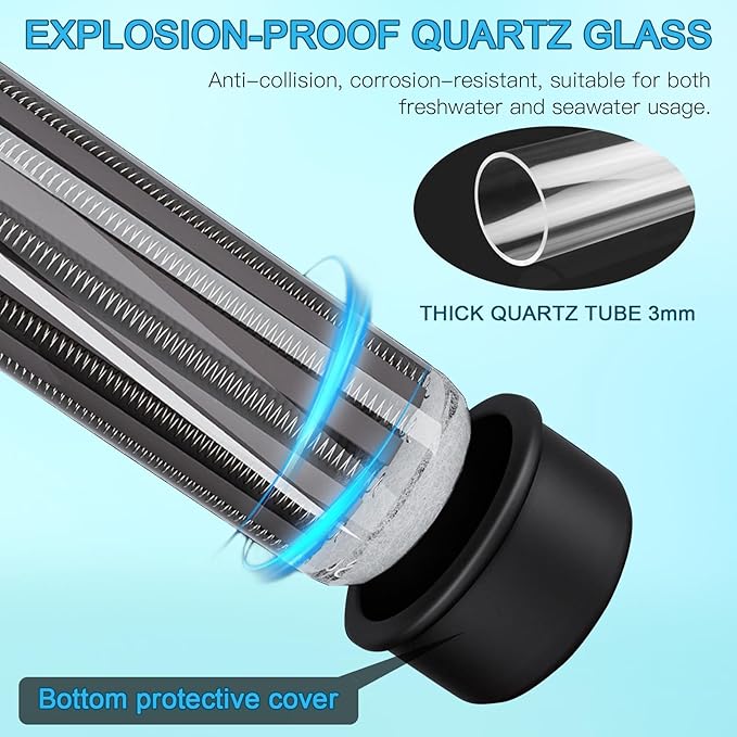 Aquarium Heater, 200W Submersible Fish Tank Heater with Precision Adjust Knob Thermostat and Suction Cup Suitable for Saltwater and Freshwater