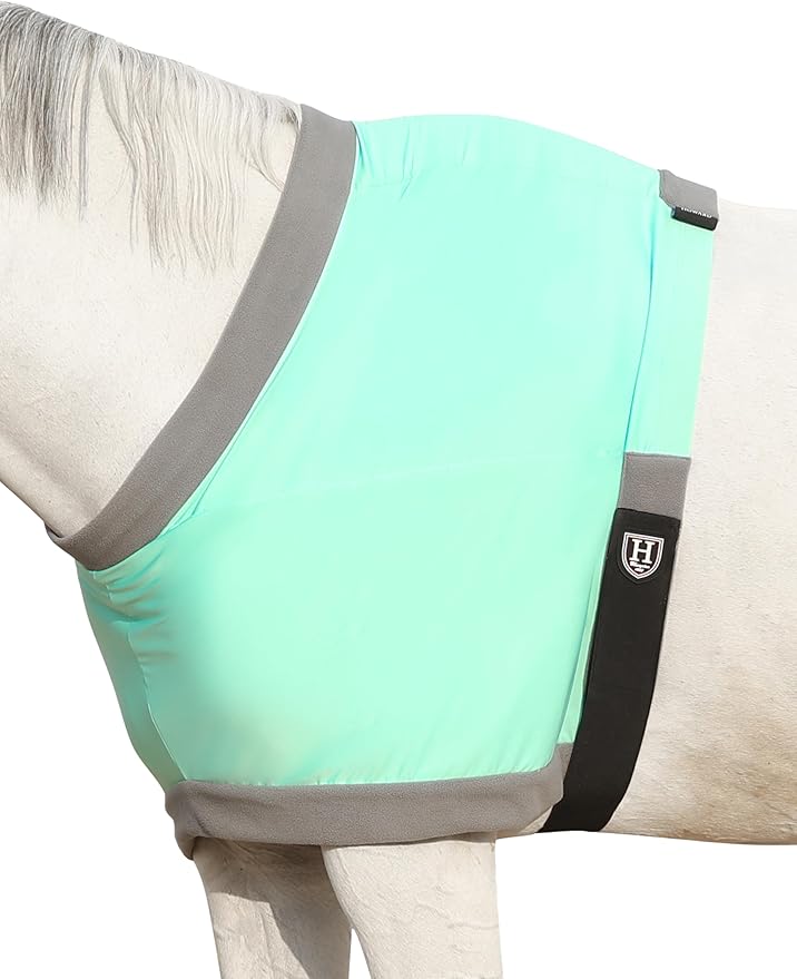 Harrison Howard Horse Shoulder Guard Thick Stretchy with Inner Soft Fleece Lining Adding Comfort Prevents Chafing Summer Mint L