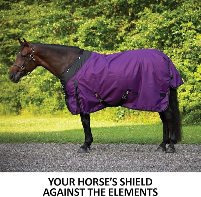 STORM SHIELD Classic II Surcingle Horse Turnout Blanket | Contour Collar | Horse Blankets for Winter Waterproof | 1200D Ripstop Durability | Winter Horse Blanket