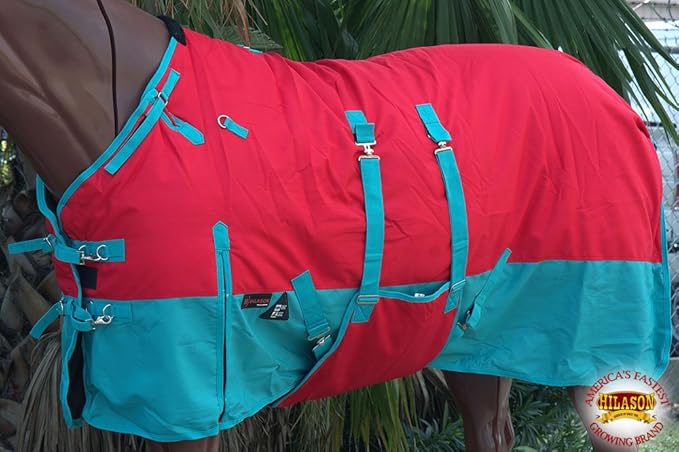 HILASON 1200D Waterproof Winter Horse Blanket Neck Cover Belly Wrap | Turnout Blankets for Horses