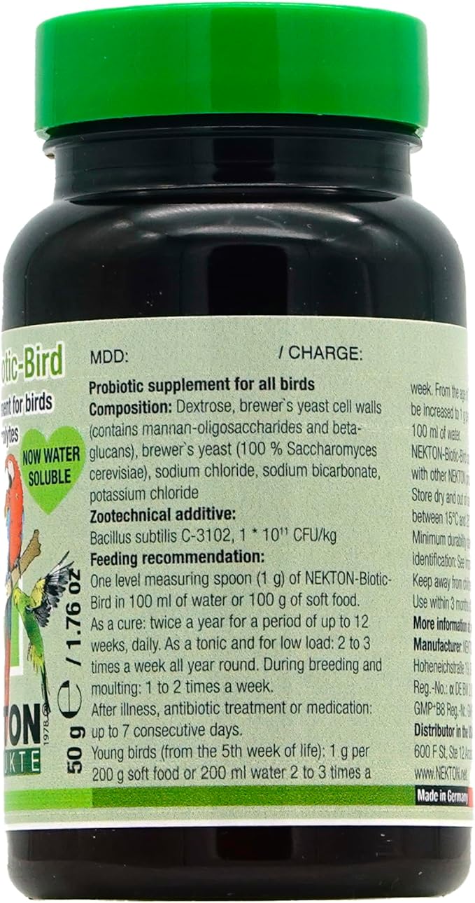 Nekton-Biotic-Bird Probiotic for Birds 50g, (1.76oz)