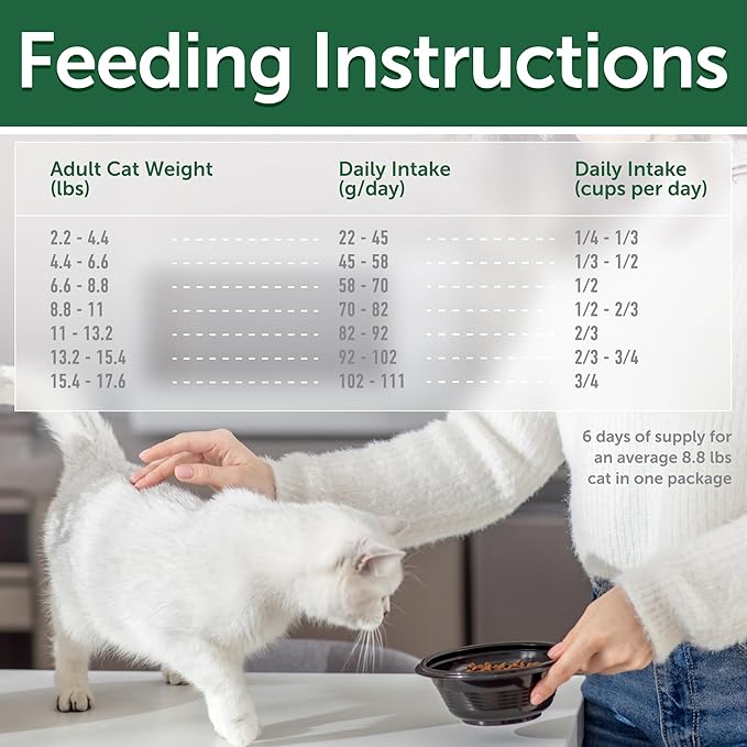 Nature's Protection Dry Cat Food - Grain Free, High Protein Cat Food Dry Kibble for Indoor Adult Cats with Dark Fur - Sensitive Stomach, No Tear Stains & Hairball (Superior Care - Herring, 14.11 oz)