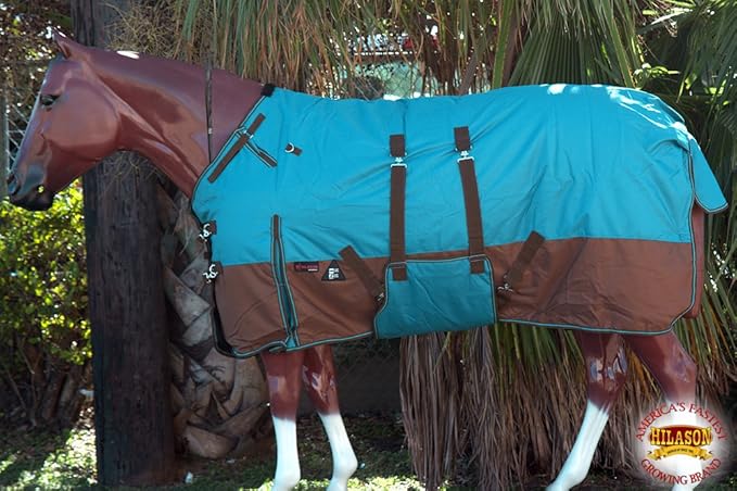 HILASON 1200D Winter Waterproof Poly Horse Blanket Belly Wrap | Turnout Blankets for Horses